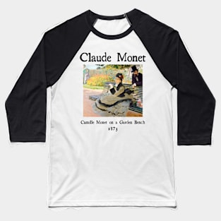 Camille Monet on a garden bench Baseball T-Shirt